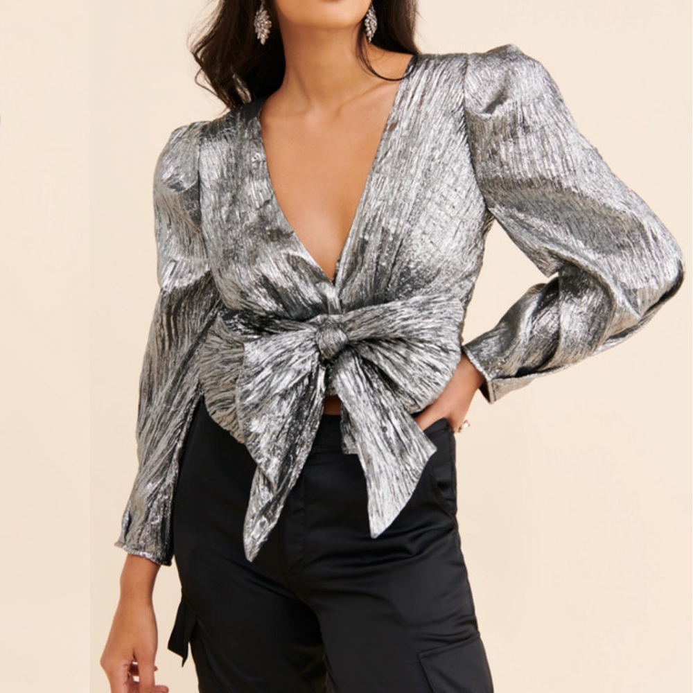 Ronny Kobo Jaden Metallic  Bow top